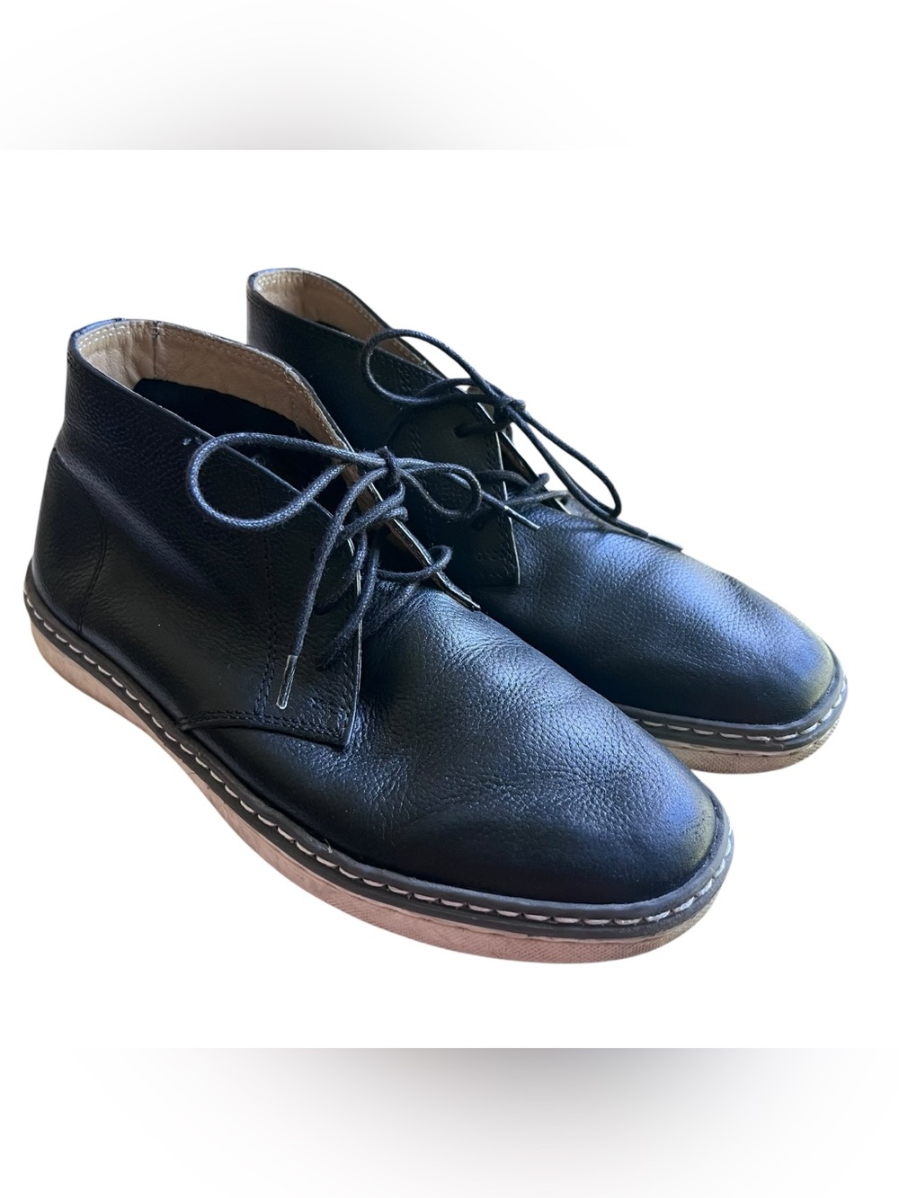 Johnston & Murphy Boys Black Leather Chukka Boots Size 3M